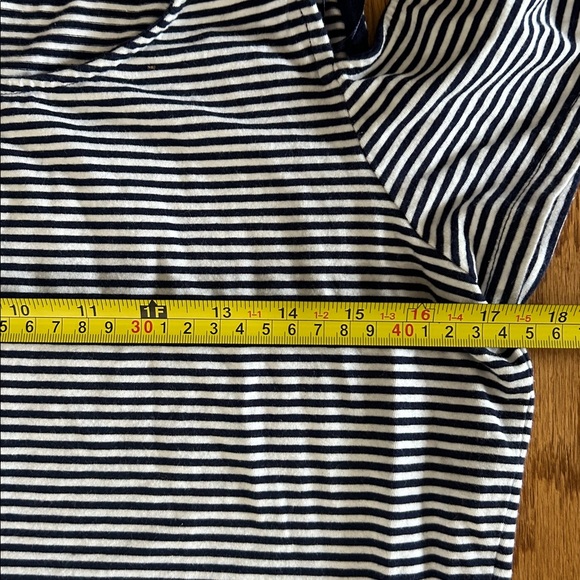 Michael Kors Navy & White Striped Cold Shoulder Top Small - Picture 5 of 6